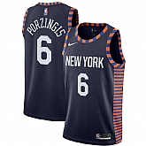 Knicks 6 Kristaps Porzingis Navy 2018 19 City Edition Nike Swingman Jersey Dzhi,baseball caps,new era cap wholesale,wholesale hats